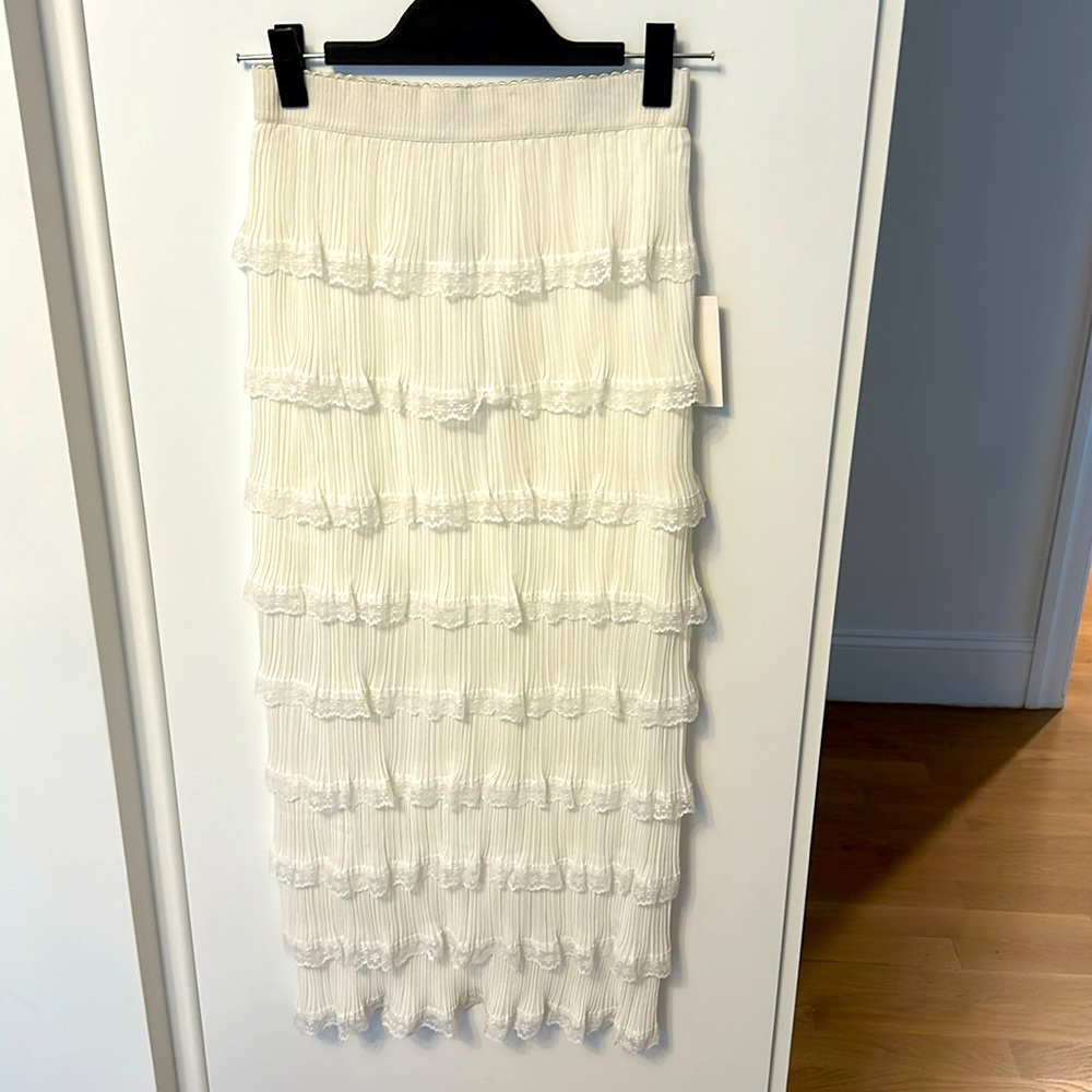 For love and lemons white maxi skirt. BNWT